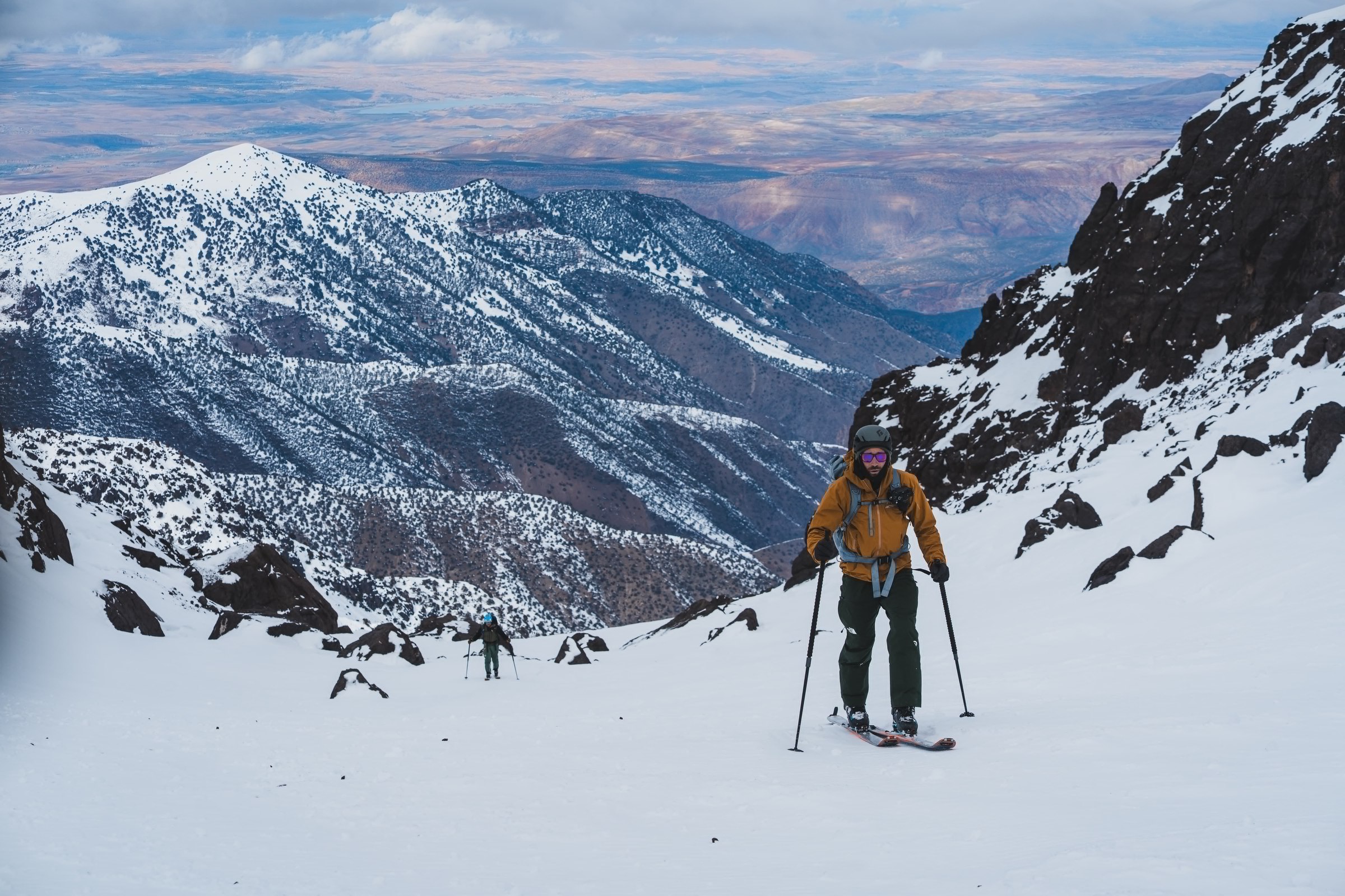 Traversee a ski et meteo montagne dans le massif du Toubkal, Haut Atlas marocain