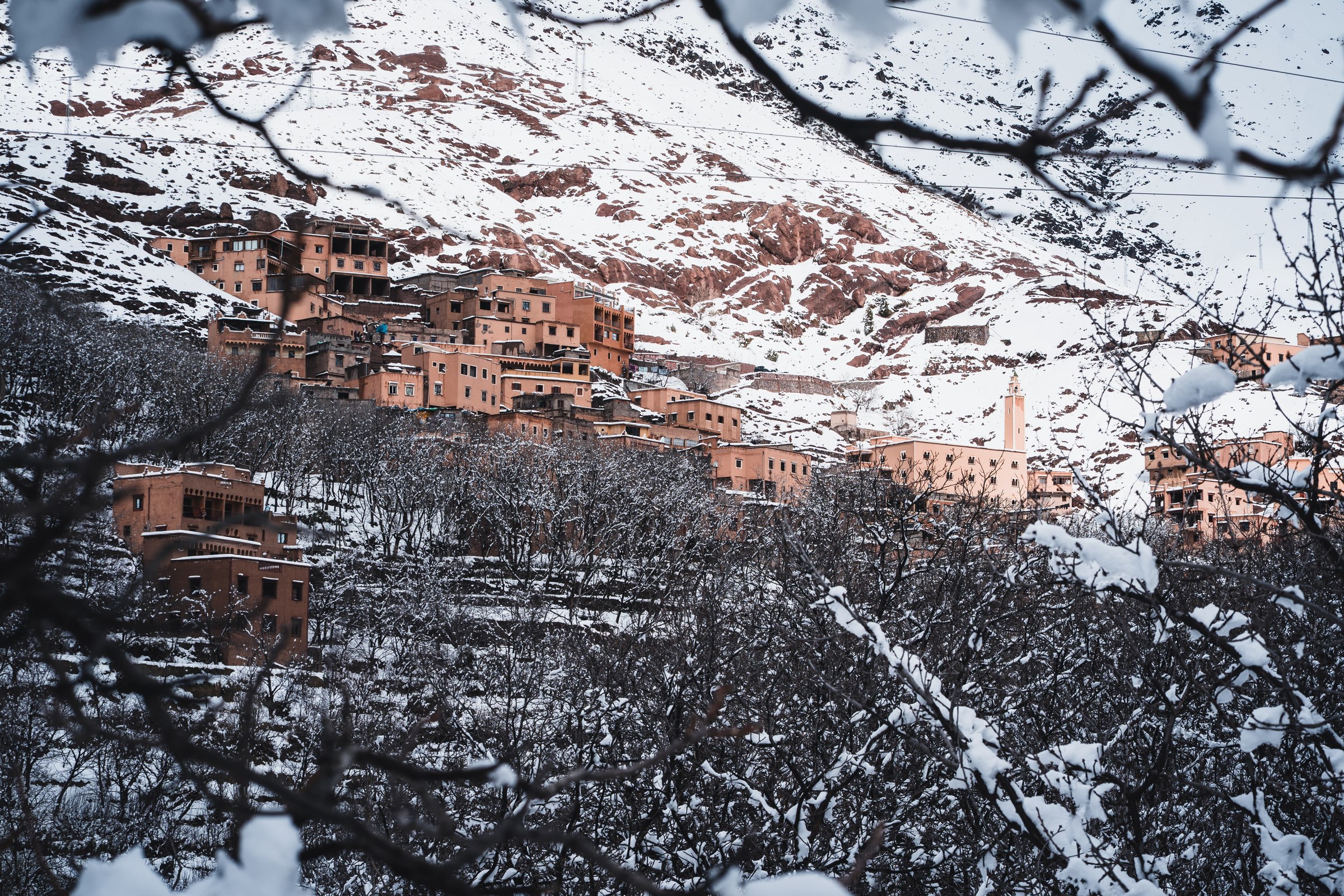 Vie de village et accueil berbere dans le massif du Toubkal, Haut Atlas marocain