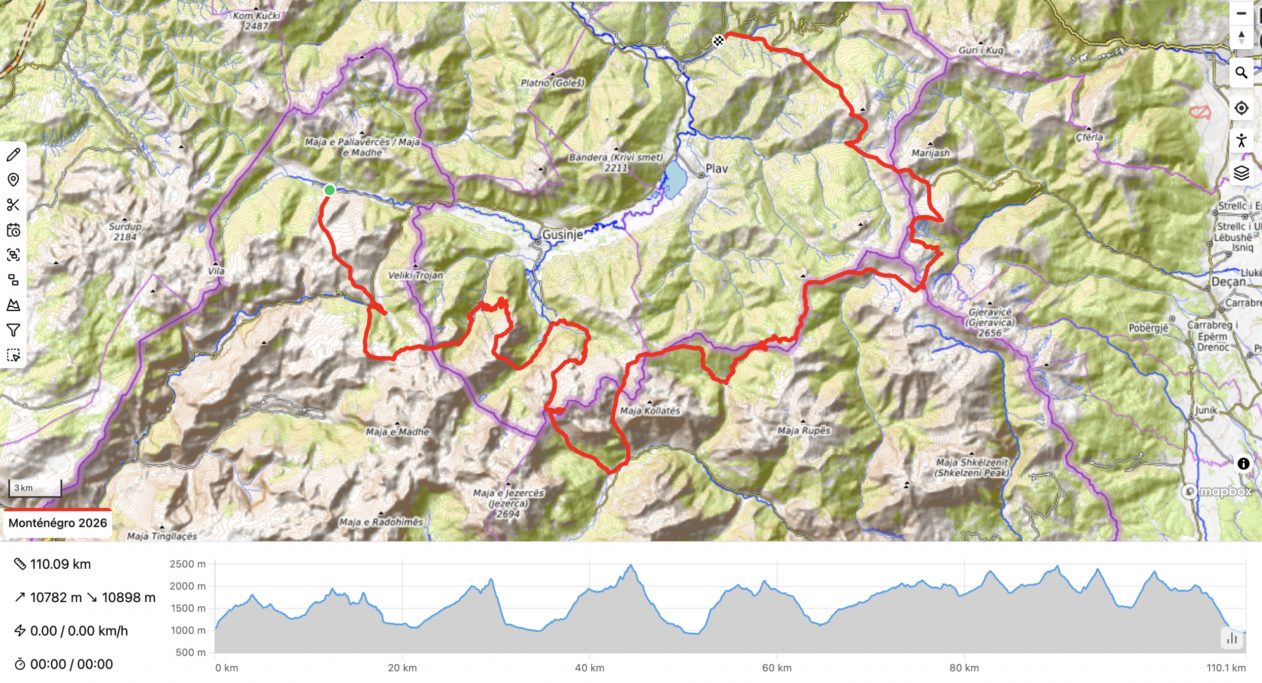 raid à ski traversée des Prokletije, Monténégro