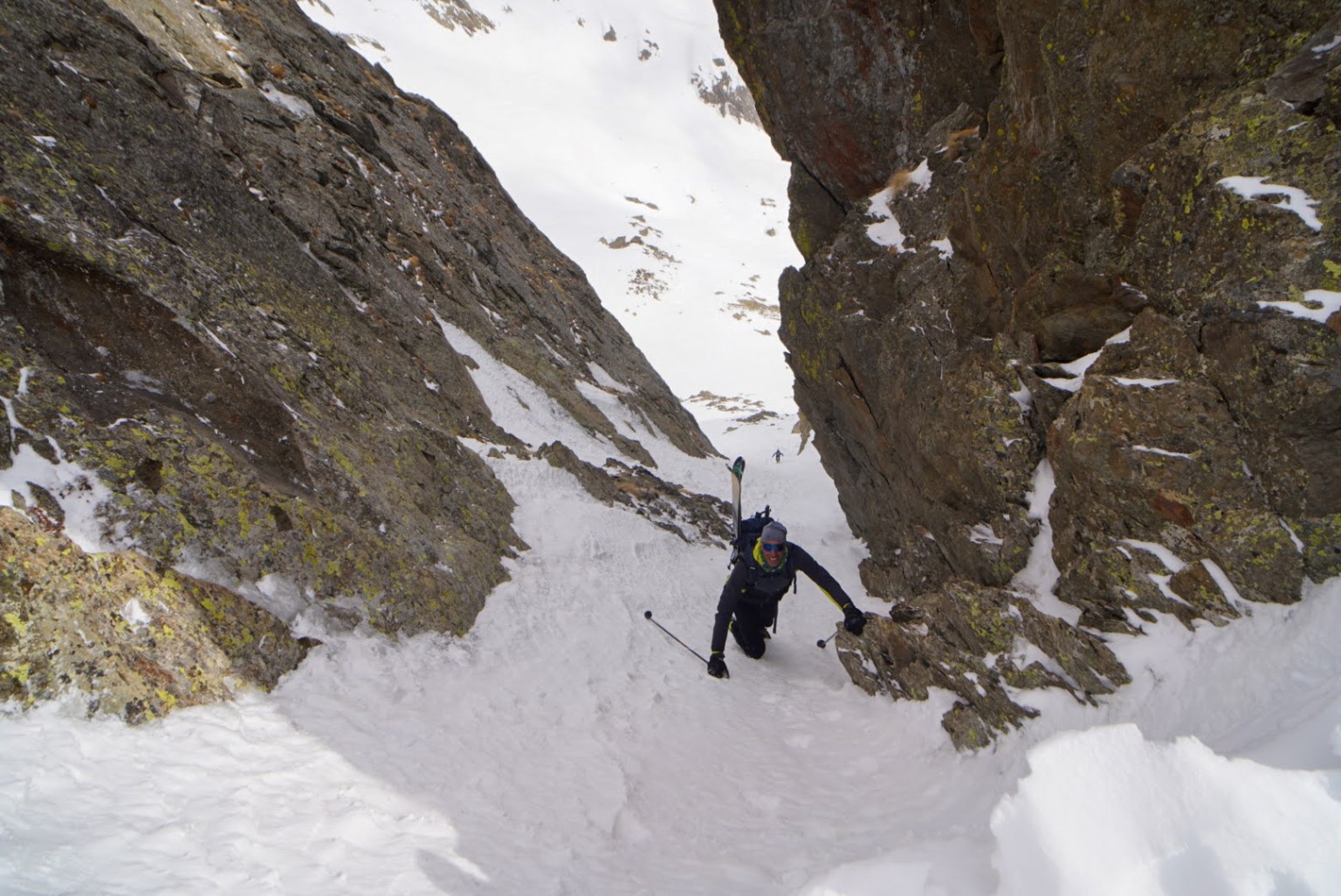 Couloir à ski entre Argentera et Mercantour