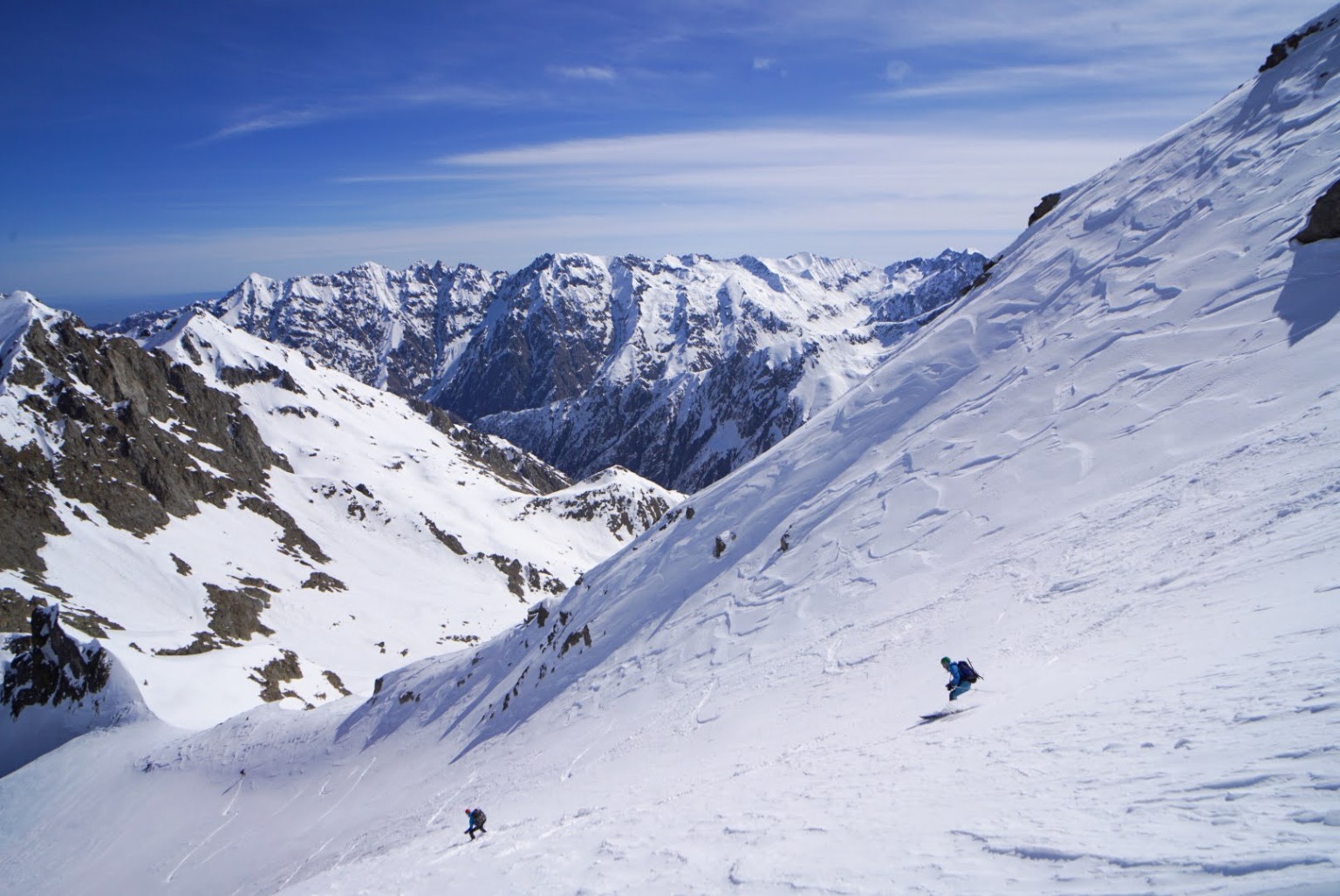 Ski en poudreuse entre Argentera et Mercantour